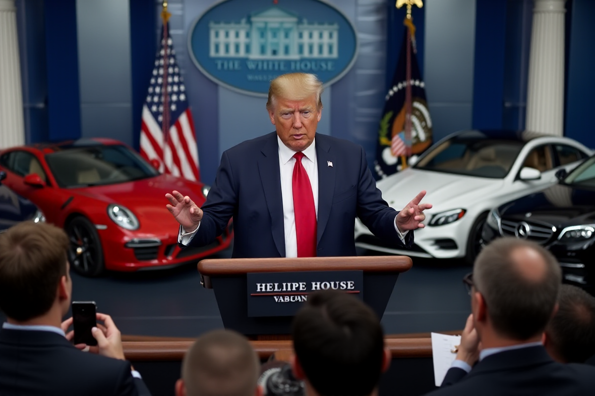 Trump verschiebt Autozölle | © 2025 Flux Legite JS
